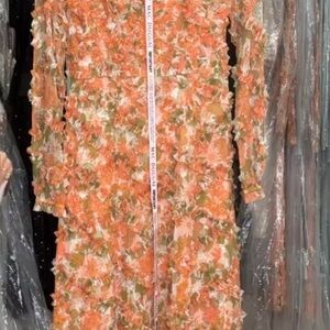 MAC DUGGAL NWT Floral Embellished Long Sleeve Dress